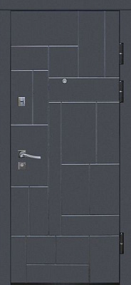 Двері вхідні TM Riccardi Urban 2-A MS графіт матовий / дуб bianco line 2050x960мм праві