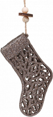 Декоративна підвіска Чобіт 10x7 см бронзовий NY21110