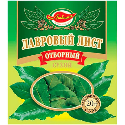 Лист лавровый Любисток отборный сухой 20 г