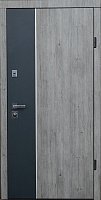 Двері вхідні протипожежні Berez Smart Party BZ 95 R дуб вулканічний / RAL 7016 2040x950 мм праві