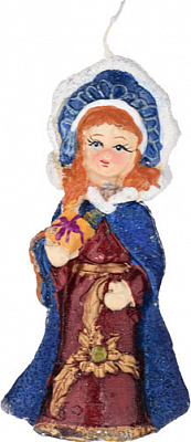 Новорічна декорація Свічка Снігуронька 5x4x11 см