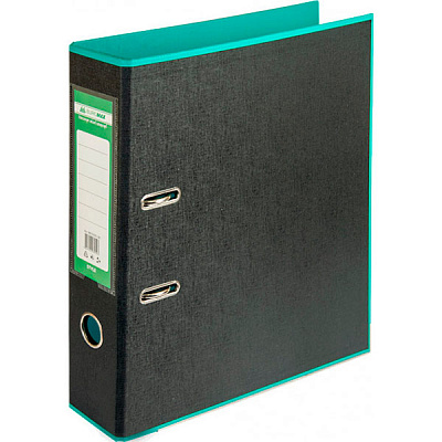 Папка-регистратор Style 70 мм черный/бирюзовый Buromax