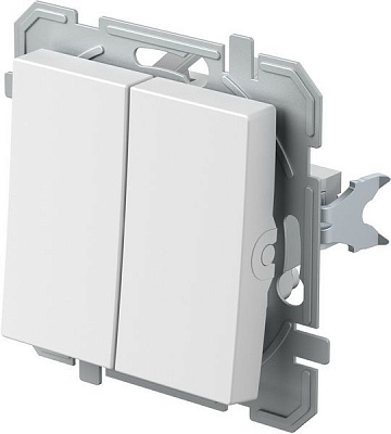 Вимикач двоклавішний TEM Logiq без підсвітки 10 А 220В білий SQ50PWXO-U