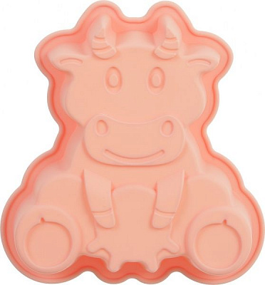 Форма для випічки кексів Корівка 19х25х4,5 см персикова Flamberg Smart Kitchen