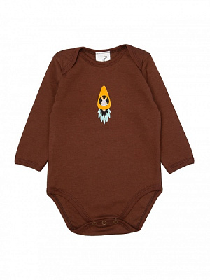 Боди детское унисекс Bambinelli Зайчонок в морковке р.68 кэмел 