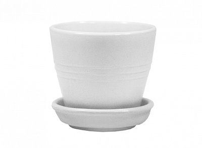 Горщик керамічний Оріана-Запоріжкераміка Відро круглий 0,25 л білий (009-5-072)