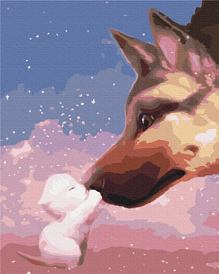 Картина по номерам Смелый друг BS37432 40х50 см Brushme 