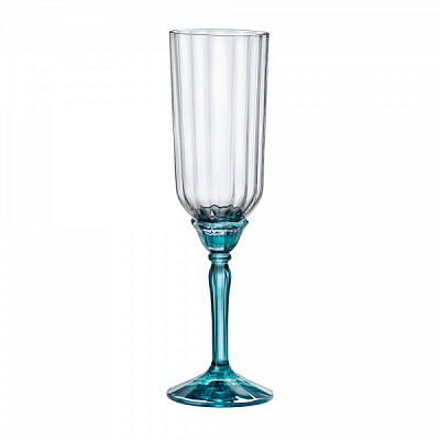 Набор бокалов для шампанского Florian Lucent Blue 199421BCG021990 210 мл 6 шт. Bormioli Rocco 