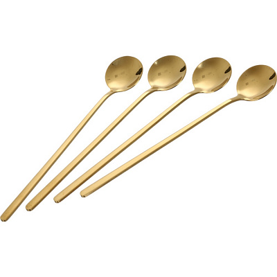 Набір чайних ложок Fiora Salerno Gold 17,2х3 см нержавіюча сталь 4 шт.