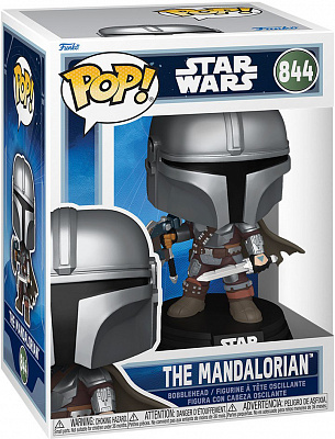 Фигурка коллекционная Funko POP! серии Мандалорец и Грогу - Мандалорец с оружием 90824