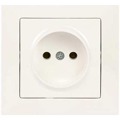 Розетка Mutlusan Candela без заземлення біла