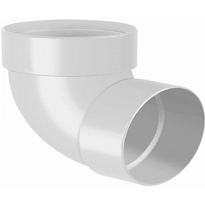 Отвод RAINWAY двомуфтовый 67° d75 мм белый 
