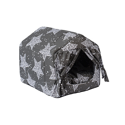 Будиночок для тварин 10 центів для Джека Фелідж білі зірки на сірому №2