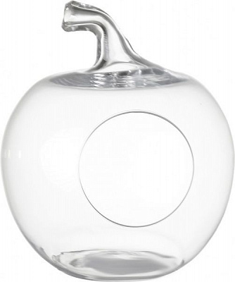 Ваза стеклянная прозрачная яблоко 23.5х20.5 см Теамо