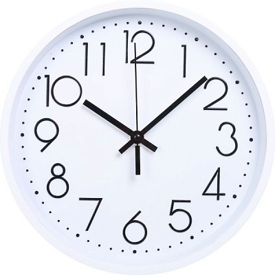 Годинник настінний Instant 30 см білий із чорними цифрами Ningbo Royal Clock