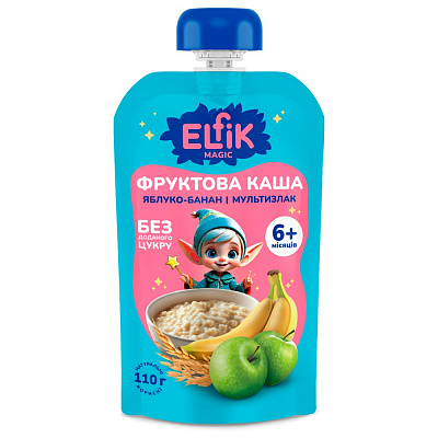 Каша фруктова Elfik Яблуко-банан-мультизлак
