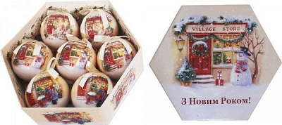 Набор игрушек Пейзаж d75 мм 7 шт./уп. 