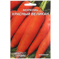 Насіння Семена Украины морква Червоний велетень 20г