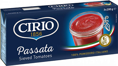 Томатний соус Cirio Пассата 3х200г (8001440120152)