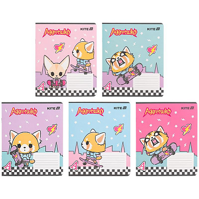 Тетрадь школьная 18 лист. клетка Aggretsuko KITE