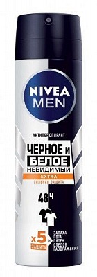 Антиперспірант для чоловіків Nivea Невидимий для чорного та білого Extra 150 мл