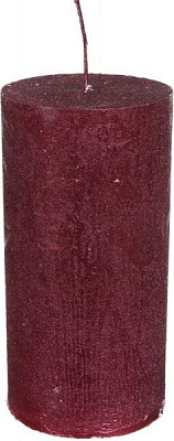 Свічка Циліндр металік бордовий 12 см ESTE