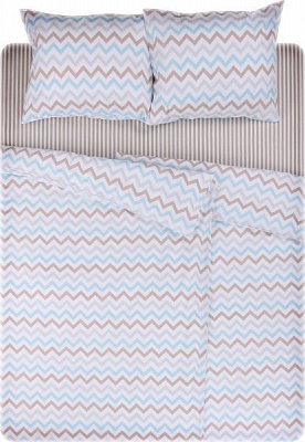 Комплект постільної білизни ZigZag сімейний різнокольоровий UP! (Underprice)