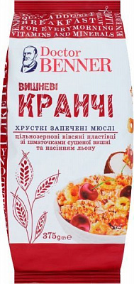 Кранчі Dr. Benner вишневі 375 г (4820132581453)